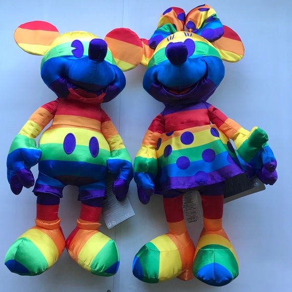 2020 Disney Rainbow Mickey & Minnie Mouse Plush